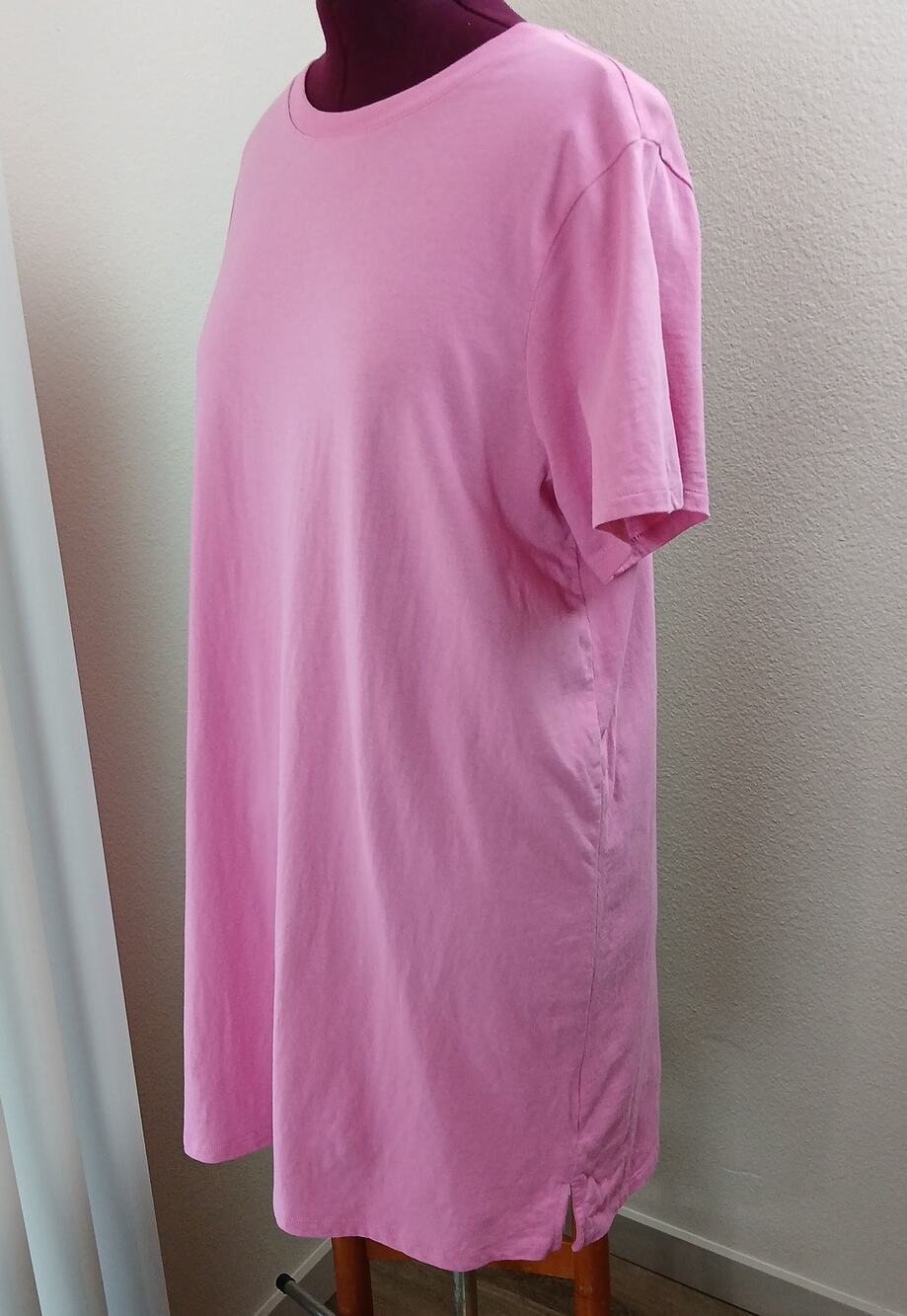 Old Navy Vintage Crew-Neck Mini T-Shirt Dress XL Vivid Begonia repaired cotton